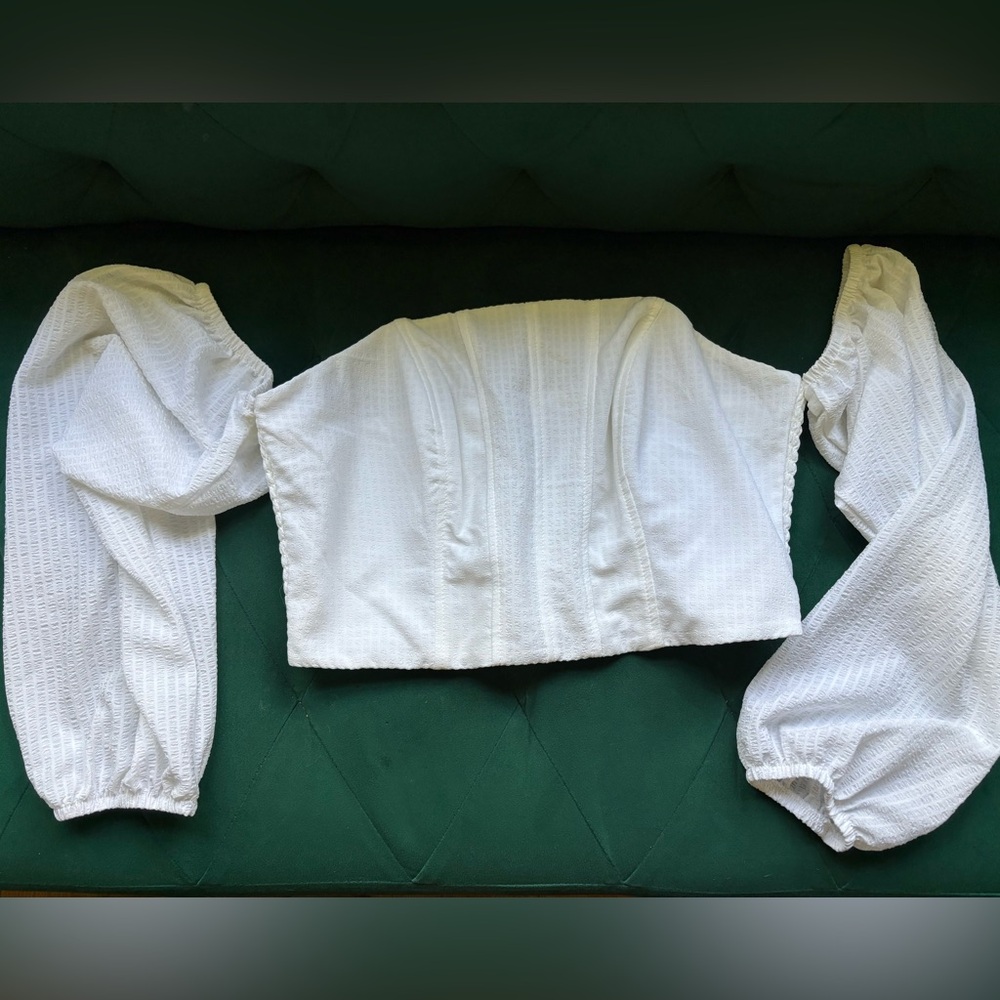 Wild Fable White Textured Top